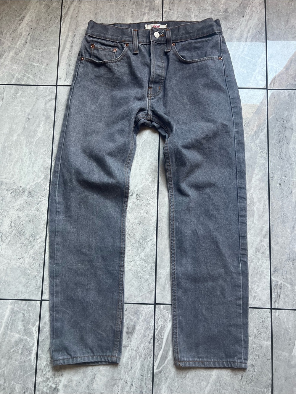 Levi's 501 Original Fit Men's Jeans 32x30 Grey Charcoal Straight Leg Button Fly